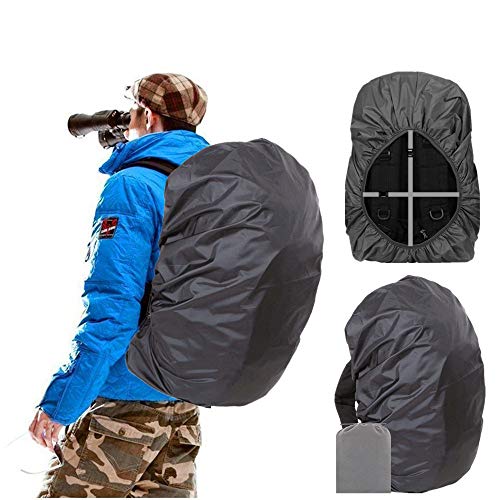 Joy Walker Backpack Rain Cover Waterproof Breathable Suitable for Hiking/Camping/Traveling (black, Small (for 15-25L backpack))