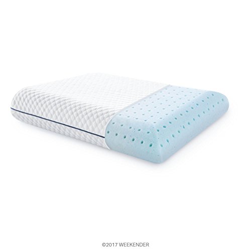 Book Cover WEEKENDER Ventilated Gel Memory Foam Pillow - Washable Cover - Standard Size