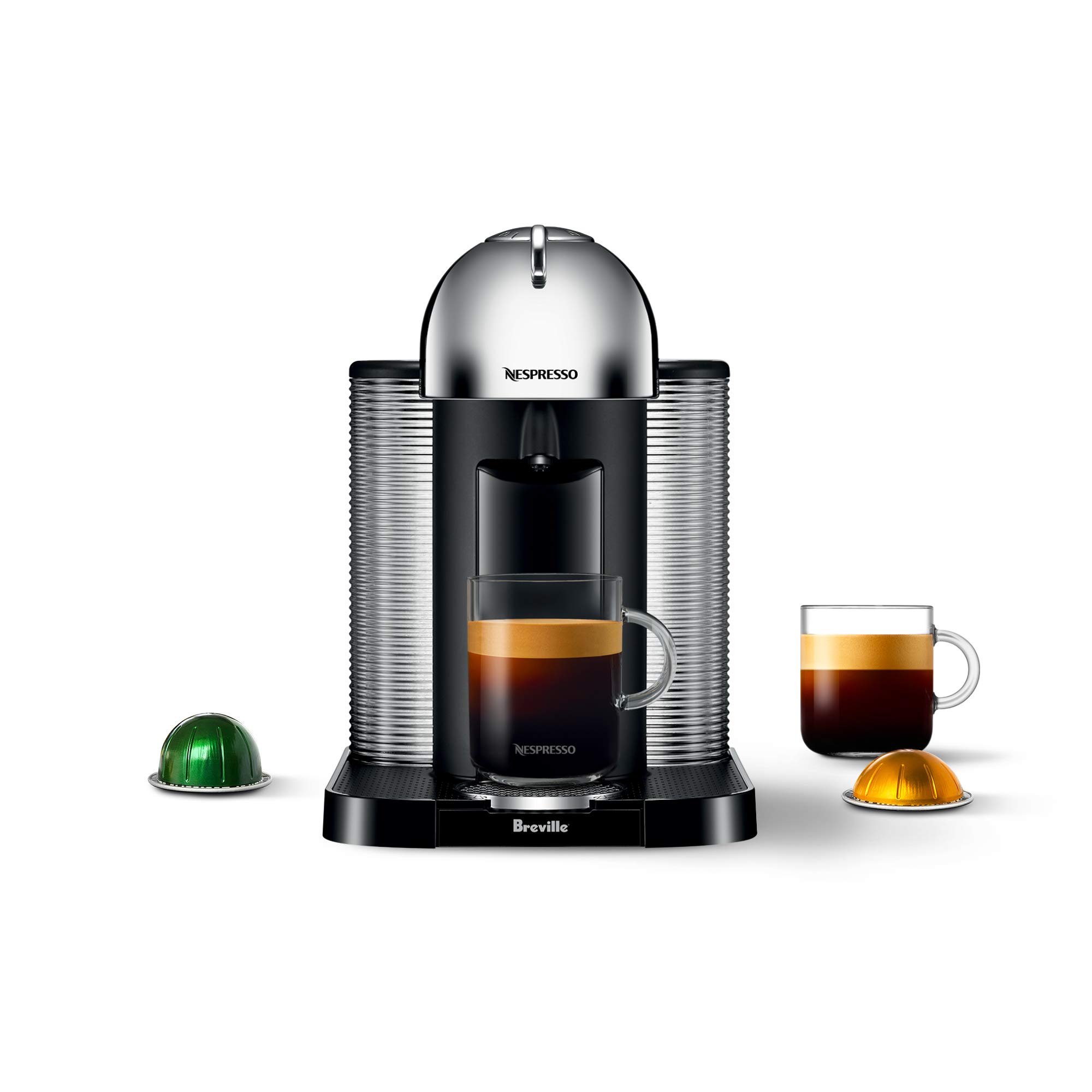 Book Cover Nespresso Vertuo Coffee and Espresso Machine by Breville,5 Cups, Chrome