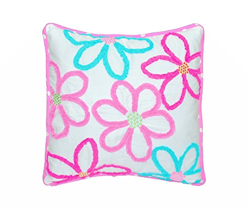 Book Cover Cozy Line Home Fashions Mariah Pink 3D Floral Decorative Pillow