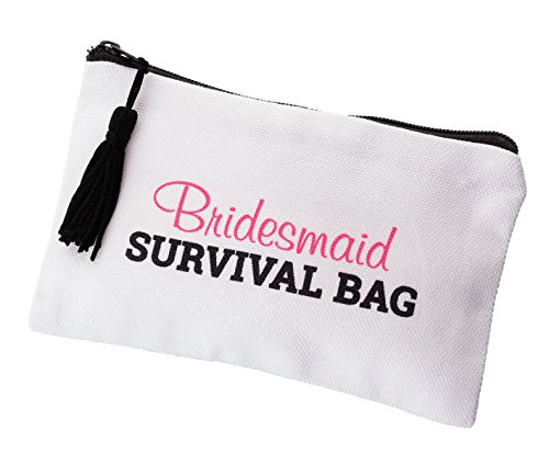 Lillian Rose 6.5"x4" White Bridesmaid Wedding Day Survival Bag