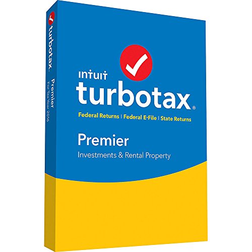 Book Cover 2016 Intuit Turbotax Premier 2016 [OLD VERSION] Federal and State Fed Efile PC/MAC Disc- Old Version For 2016 Taxes Only