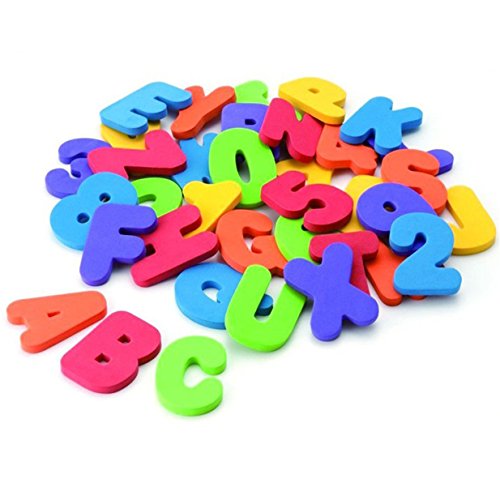 Lalang Bébé Jouet De Bain 36 Pièces En Mousse Lettres Flottantes et Numéros