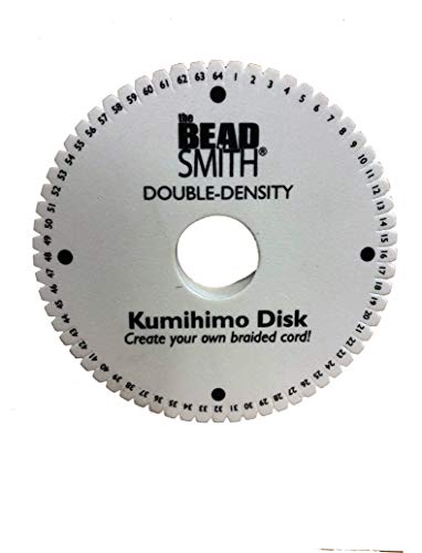 Book Cover 64 Slot Kumihimo Disk for Using up to 40 Strings! Extra Thick Foam for fine Threads, Wire & Beaded Kumihimo