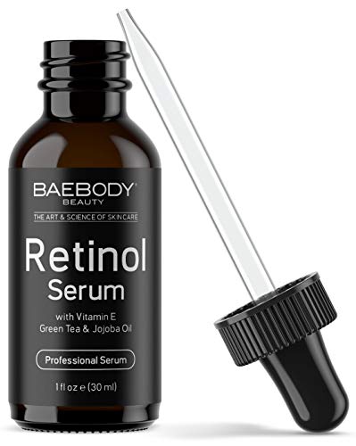 Book Cover Baebody Retinol Serum - Topical Facial Serum - Helps Reduce Appearance of Wrinkles, Fine Lines - with Vitamin E, Hyaluronic Acid, Joboba Oil 1oz.