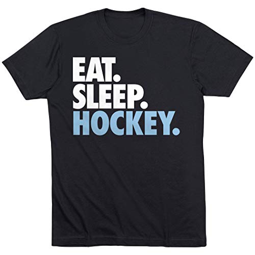 Book Cover Eat Sleep Hockey T-Shirt | Hockey Tees by ChalkTalk SPORTS | Multiple Colors T-Shirt | Hockey Tees by ChalkTalk SPORTS