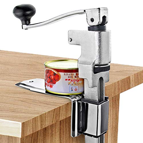SoB Commercial Can Opener,19" Manual Can Opener Heavy Duty Stainless Iron Table Mount Can Opener for Commercial Kitchen Restaurant Use