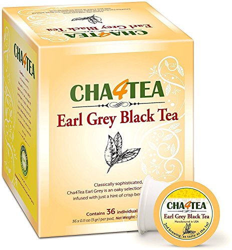 Book Cover Cha4TEA 36-Count Earl Grey Tea Pods for Keurig K-Cup Brewers