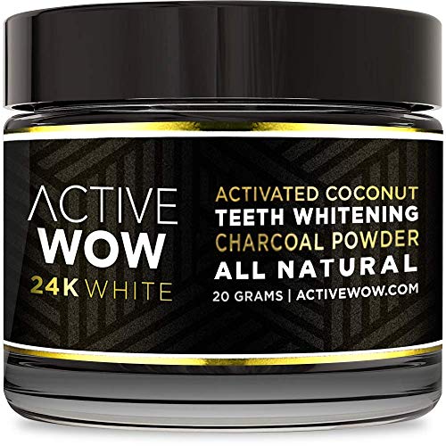 Book Cover Active Wow Teeth Whitening Charcoal Powder Natural
