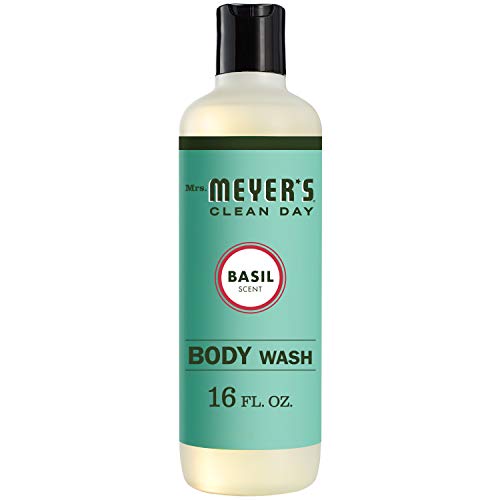 Book Cover Mrs. Meyer's Clean Day Moisturizing Body Wash for Women and Men, Cruelty Free and Biodegradable Shower Gel Formula Made with Essential Oils, Basil Scent, 16 oz