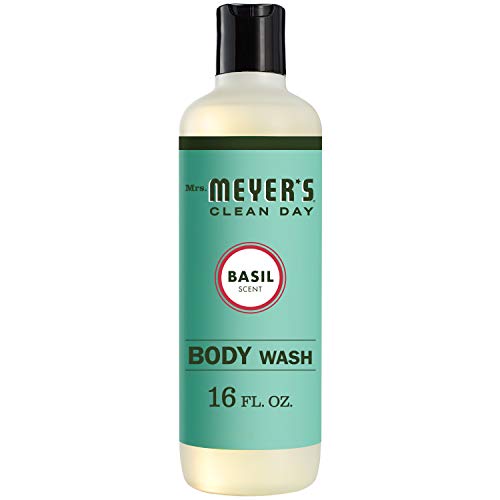 Mrs. Meyer's Clean Day Moisturizing Body Wash for Women and Men, Cruelty Free and Biodegradable Shower Gel Formula Made with Essential Oils, Basil Scent, 16 oz