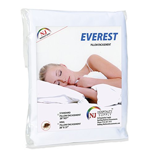 Book Cover Everest Supply Premium Plus Pillow Protector Encasement Water Proof Breathable Machine Washable Zippered Superior Comfort- Pack of 2, Queen 21 by 31 inch