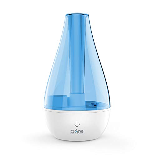 Book Cover Pure Enrichment MistAire Studio Ultrasonic Cool Mist Humidifier for Small Rooms - Portable Humidifying Unit Ideal for Travel with High and Low Mist Settings, Optional Night Light and Auto Shut-Off