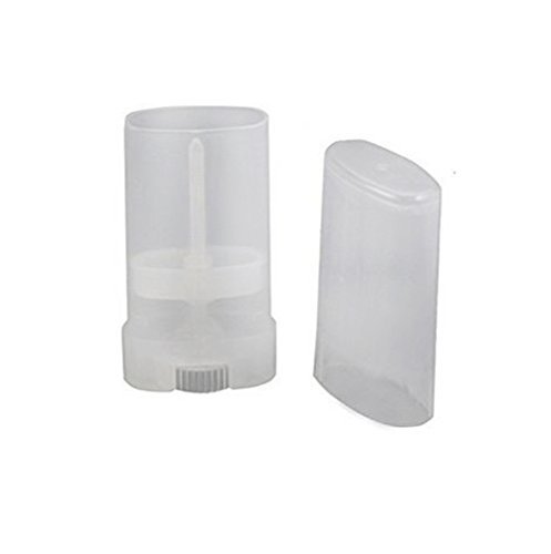 15ml 0.5oz Dévidoir en plastique rechargeable vide Crayon Chapstick Tubes Bouteilles à bouteilles Oval Bricolage à lèvres Lip Balm Lip Gloss Tubes Holder Case (Pack of 10) (Clear)