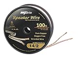 100 ft. Spool High Performance 14 Gauge Speaker Wire, Oxygen Free Pure Copper - UL Listed Class 2