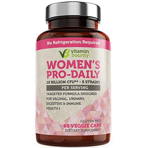 Book Cover Vitamin Bounty Probiotic & Prebiotic for Women - 10 Billion CFUs Per Serving with Cranberry, 5 Strains - for Feminine Health, bv Defense & pH Balance