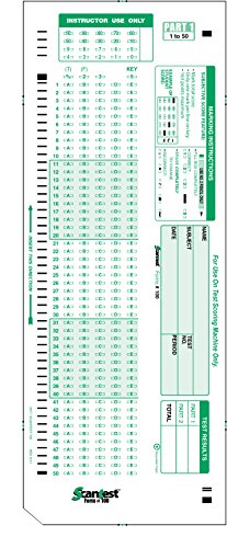 Book Cover SCANTEST-100, 882 E Compatible Testing Forms (50 Sheet Pack)