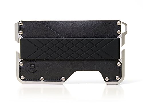 Dango D01 Dapper EDC Wallet - Made in USA - Genuine Leather, Slim, Minimalist, Metal, RFID Blocking