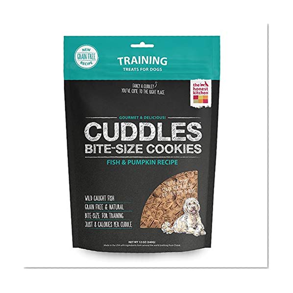 Honest Kitchen The Cuddles Natural Hand-Baked Grain-Free Fish And Pumpkin Dog Treat Cookies, 12 Oz