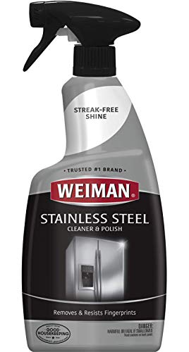 Book Cover Weiman Stainless Steel Cleaner and Polish - Streak-Free Shine for Refrigerators, Dishwasher, Sinks, Range Hoods and BBQ grills - 22 fl. oz.