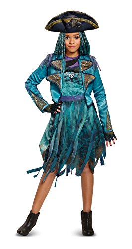 Disguise Uma Deluxe Descendants 2 Costume, Teal, Small (4-6X)