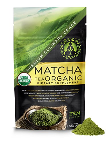 Book Cover Organic Matcha Green Tea Powder - Japanese Matcha Powder Culinary Grade, Unsweetened & Sugar Free - USDA & Vegan Certified - 100g (3.52 oz) - Perfect for Baking, Smoothies, Latte, Iced tea.