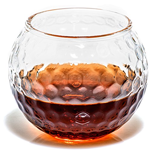 Golf Whiskey Glasses - Rocks Glass for Rum, Scotch, Wine Glasses - Bourbon Gifts - 10oz Cocktail, Lowball, Old Fashioned Glass (Set of 2) Dad Golf Gifts for Men and Women Golfers Who Like Whiskey