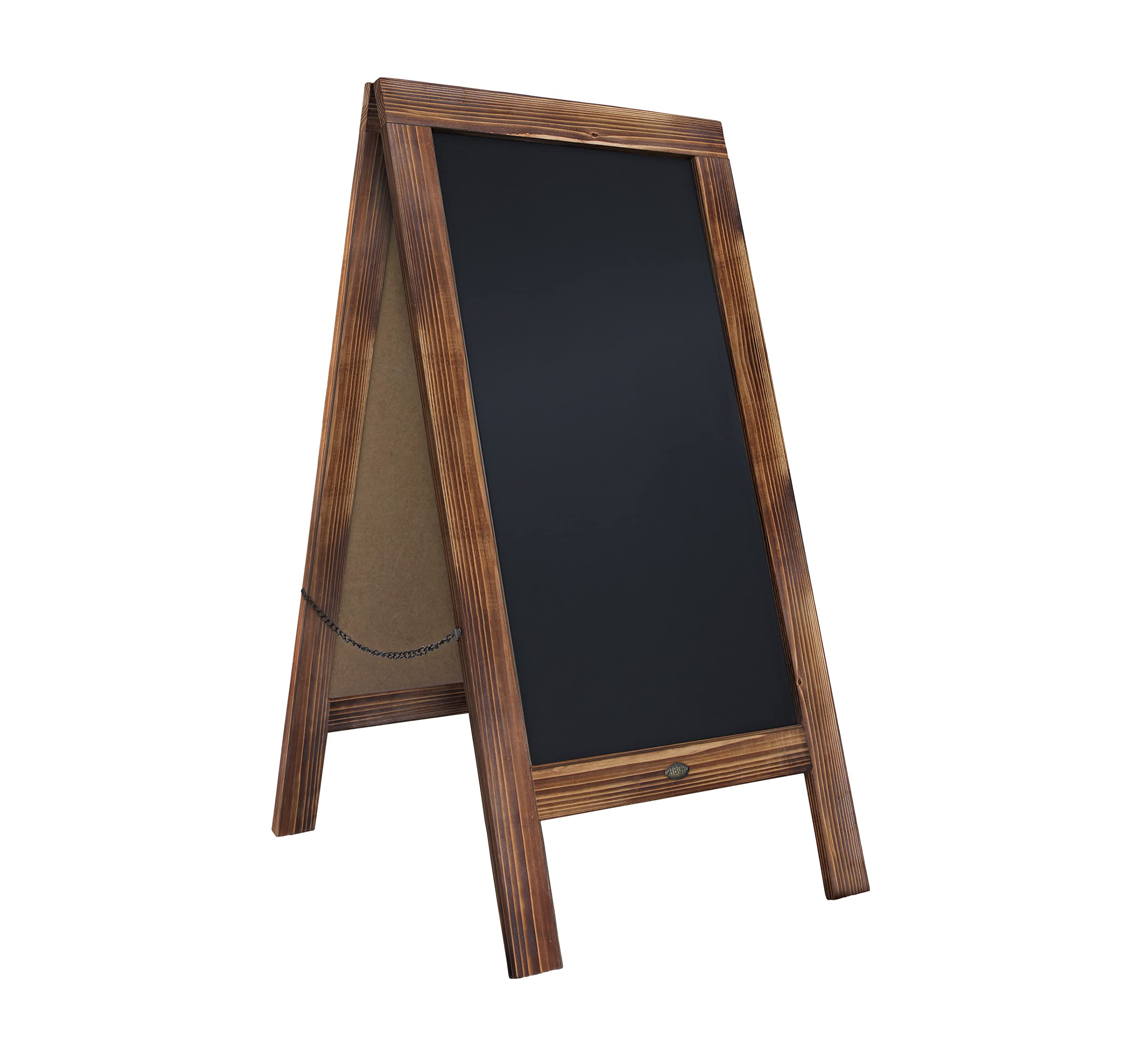 Rustic Magnetic A-Frame Chalkboard Sign/Extra Large 40" x 20" Free Standing Chalkboard Easel/Sturdy Sidewalk Sign Sandwich Board/Outdoor A Frame Chalk Board for Weddings & More! 8- Torched Brown 20" x 40" Classic