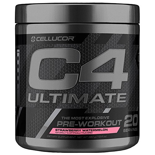 C4 Ultimate Pre Workout Powder Strawberry Watermelon | Sugar Free Preworkout Energy Supplement for Men & Women | 300mg Caffeine + Beta Alanine + Creatine | 20 Servings
