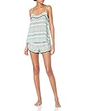 Amazon Brand - Mae Women's Sleepwear Pom Trim Tank and Short Pajama Set