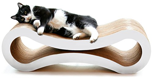 Book Cover PetFusion Ultimate Cat Scratcher Lounge, Large, Cloud White