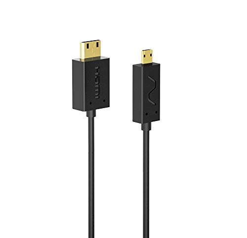 Nanosecond Extreme Slim 2.6’ Micro HDMI to Mini HDM Cable -World’s Thinnest & Most Flexible HDMI Cable (2.6FT /0.8m) High-Speed Supports Full 1080P, 4K, UltraHD, 3D, Ethernet, and Audio Return Channel