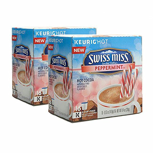Book Cover Swiss Miss Peppermint Chocolate Hot Cocoa, Keurig K-Cups, 32 Count