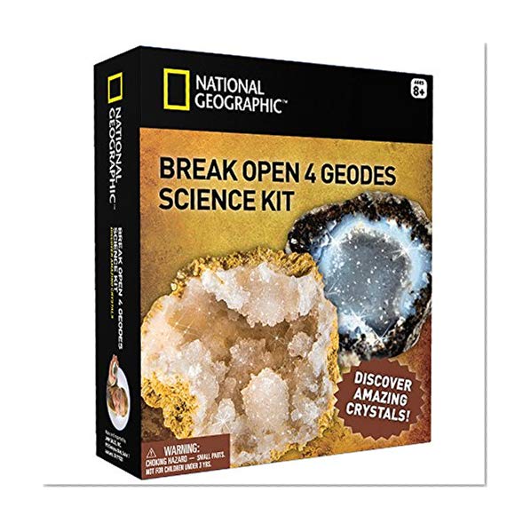 National Geographic Kit éducatif avec 4 géodes à ouvrir - NGGEO4