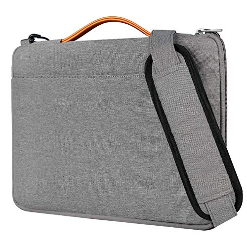 Book Cover Inateck 15.6 Inch Laptop Shoulder Bag, Spill Resistant Laptop Sleeve Case Compatible 15 15.6 Inch Dell Lenovo HP Chromebook ASUS Acer Toshiba, Gray