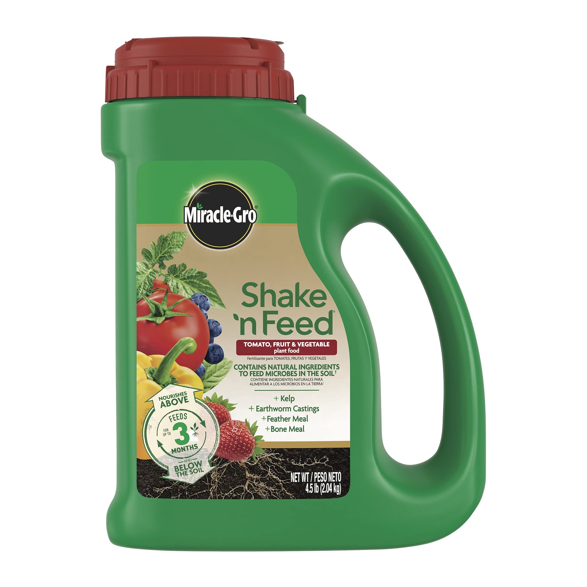 Miracle-Gro Shake 'N Feed Tomato, Fruit & Vegetable Plant Food, Plant Fertilizer, 4.5 lbs. 4.5 lb. 1 Pack