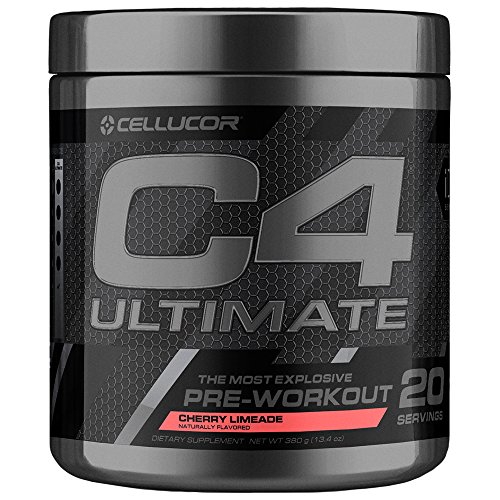 Cellucor C4 Ultimate Pre Workout Powder with Beta Alanine, Creatine Nitrate, Nitric Oxide, Citrulline Malate, Energy Drink Mix, Cherry Limeade, 20 Servings
