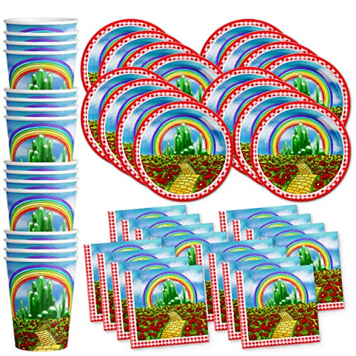 Book Cover Birthday Galore The Wonderful Wizard of Oz Birthday Party Supplies Set Plates Napkins Cups Tableware Kit for 16