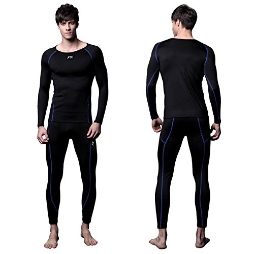 Book Cover FITEXTREME Mens MAXHEAT Compression Performance Long Johns Thermal Underwear
