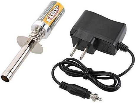 Goolsky HSP Nitro Starter Kit Glow Plug Igniter with Battery Charger for HSP RedCat Nitro Powered 1/8 1/10 RC Car