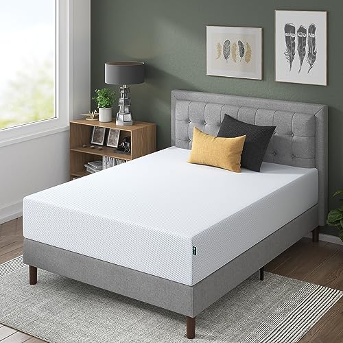 ZINUS 12 Inch Green Tea Cooling Gel Memory Foam Mattress, Fiberglass Free, Cooling Gel Foam, Pressure Relieving, CertiPUR-US Certified, Mattress in A Box, Queen
