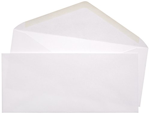 AmazonBasics #10 Business Envelopes with Gummed Seal, White, 500-Pack - AMZP4