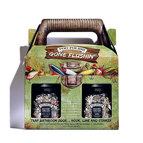 Poo-Pourri Before-You-Go Toilet Spray, Gone Flushin' Gift Set of 2, Trap-A-Crap and Smoky Woods Scent