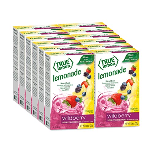 True Lemon WILDBERRY LEMONADE, True Citrus, 10 Count (Pack of 4)