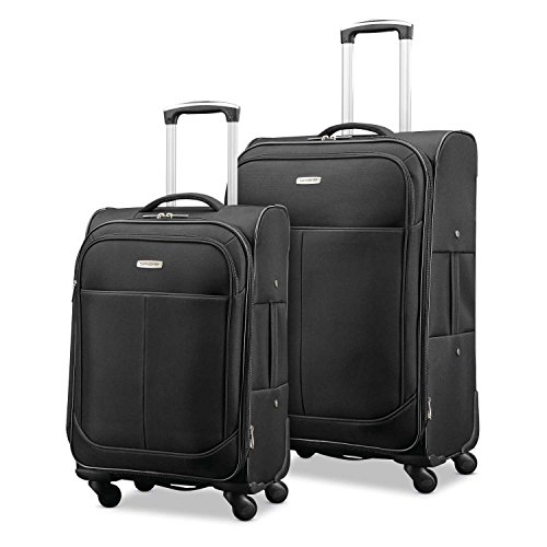 Samsonite Advance XLT Softside Luggage with Spinner Wheels, Black, 2-Piece Set (21/29)