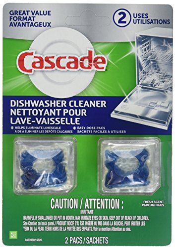 Book Cover Cascade Dishwasher Cleaner, Fresh Scent, 2 Count (Pack of 2) Total 4 Pacs