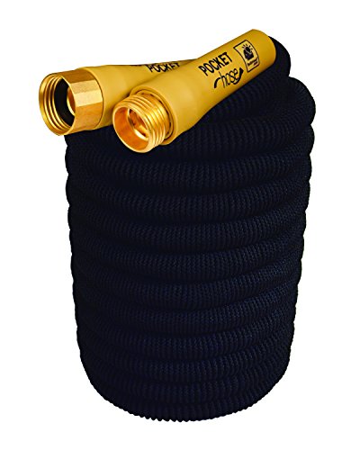 Book Cover New Pocket Hose 11463-12 Top Brass Bullet by BulbHead No Kinking or Leaking With Solid Brass Connector, Expandable Lightweight Compact For Easy Storage (75 Feet)