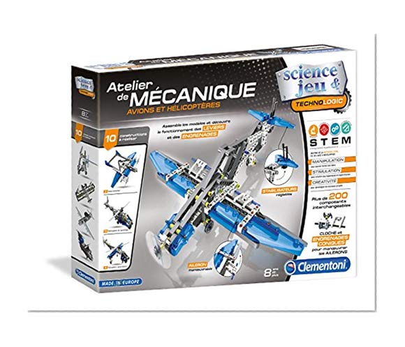 Clementoni - 52225-Atelier Mécanique - Avions et hélicoptères-Jeu scientifique
