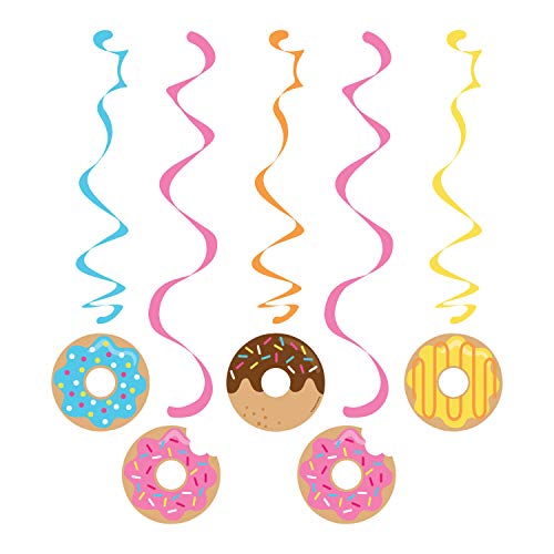 Creative Converting 324238 Donut Party Dizzy Danglers, Multisizes, Multicolor