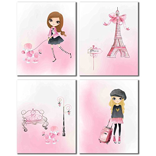 Book Cover Pink Paris (8x10 - Set of Four)